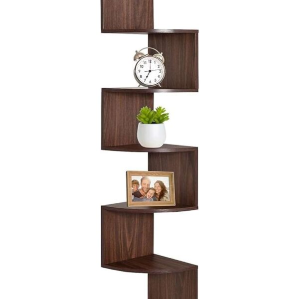 Zigzag Wooden Corner Shelves