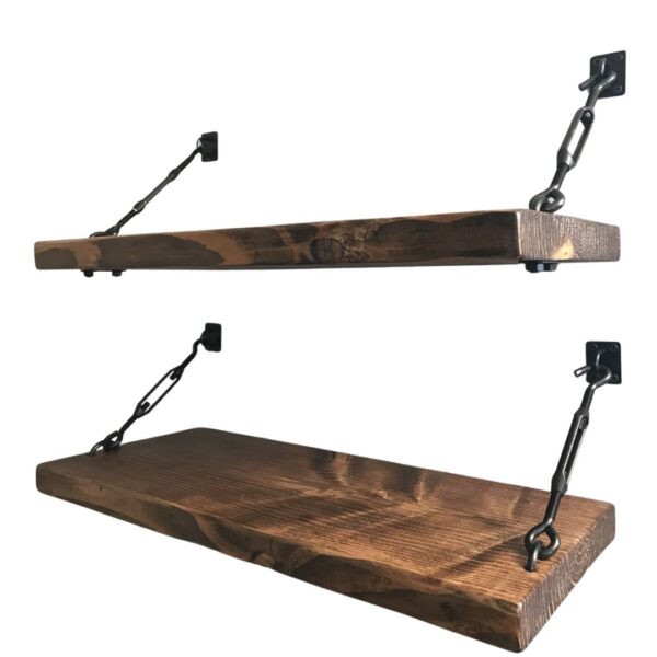 Hanging Wooden Shelve With Latches (2 PCS)